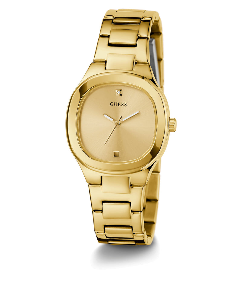 Guess Eve Champagne Square Dial Quartz Analog Women Watch Watch Guess