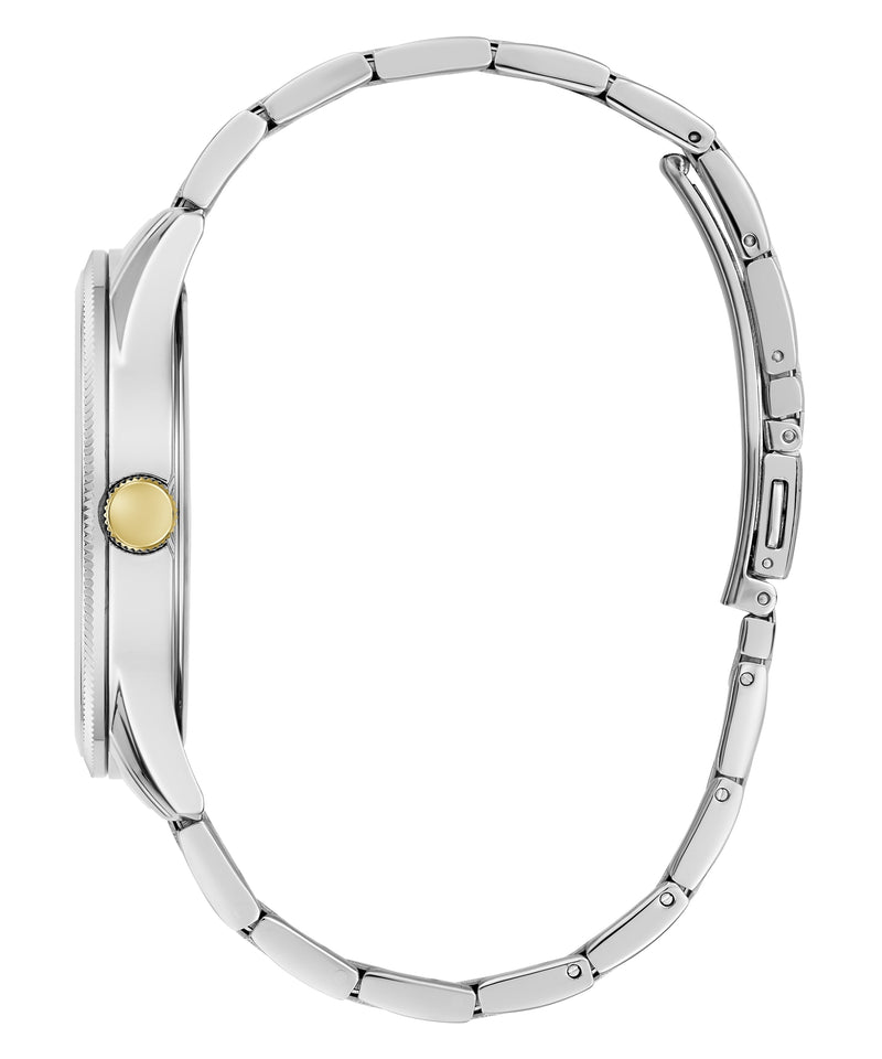 Guess Silver Round Dial Analog Men Watch Watch Guess