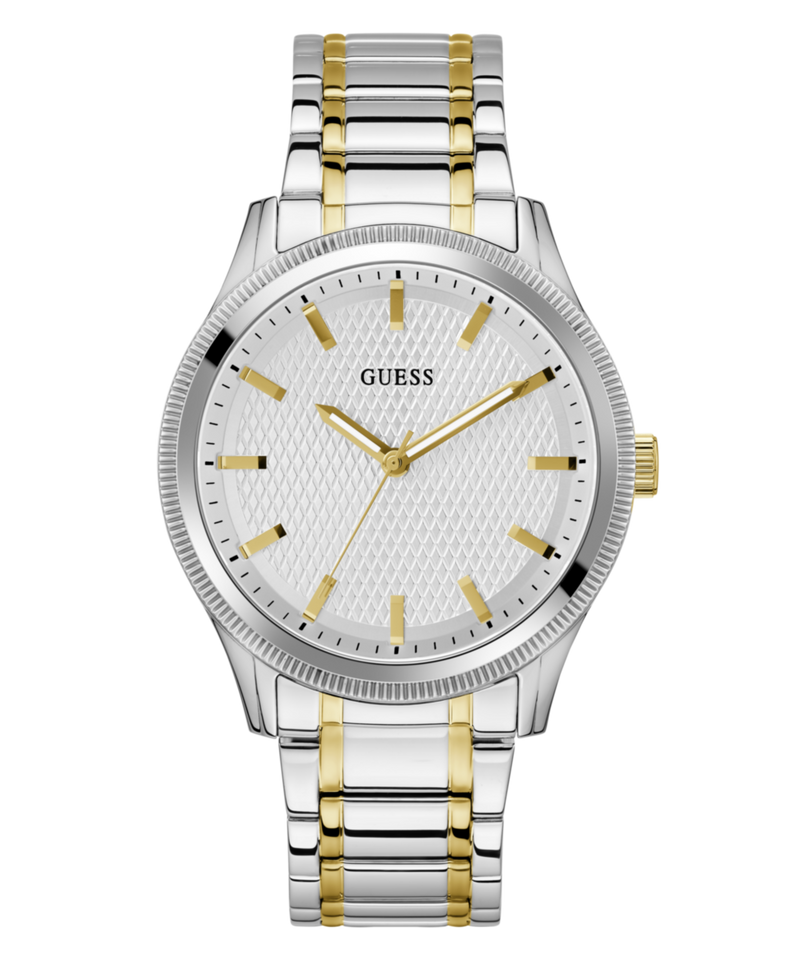 Guess Silver Round Dial Analog Men Watch Watch Guess