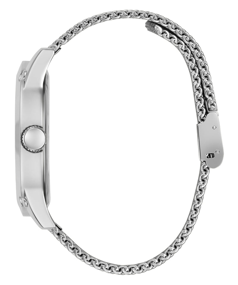 Guess Silver Round Dial Analog Men Watch Watch Guess