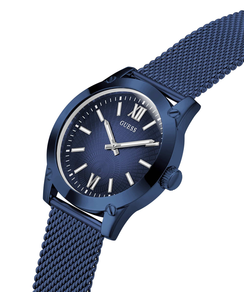 Guess Blue Round Dial Analog Men Watch Watch Guess