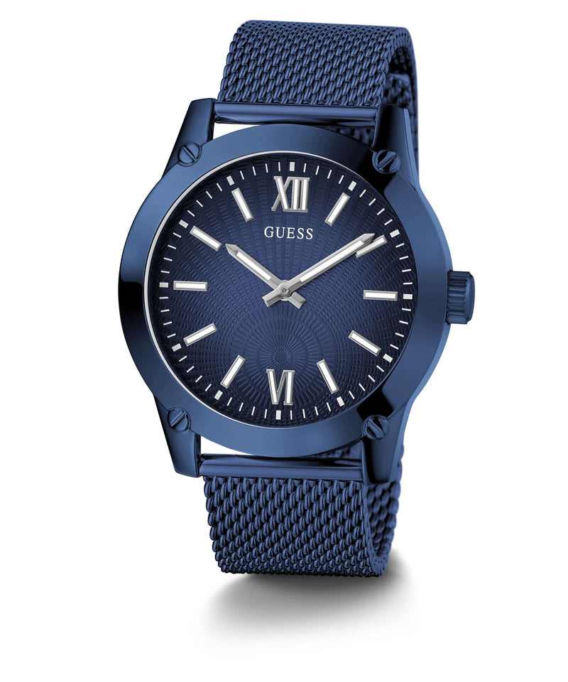 Guess Blue Round Dial Analog Men Watch Watch Guess