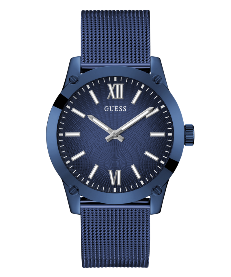Guess Blue Round Dial Analog Men Watch Watch Guess