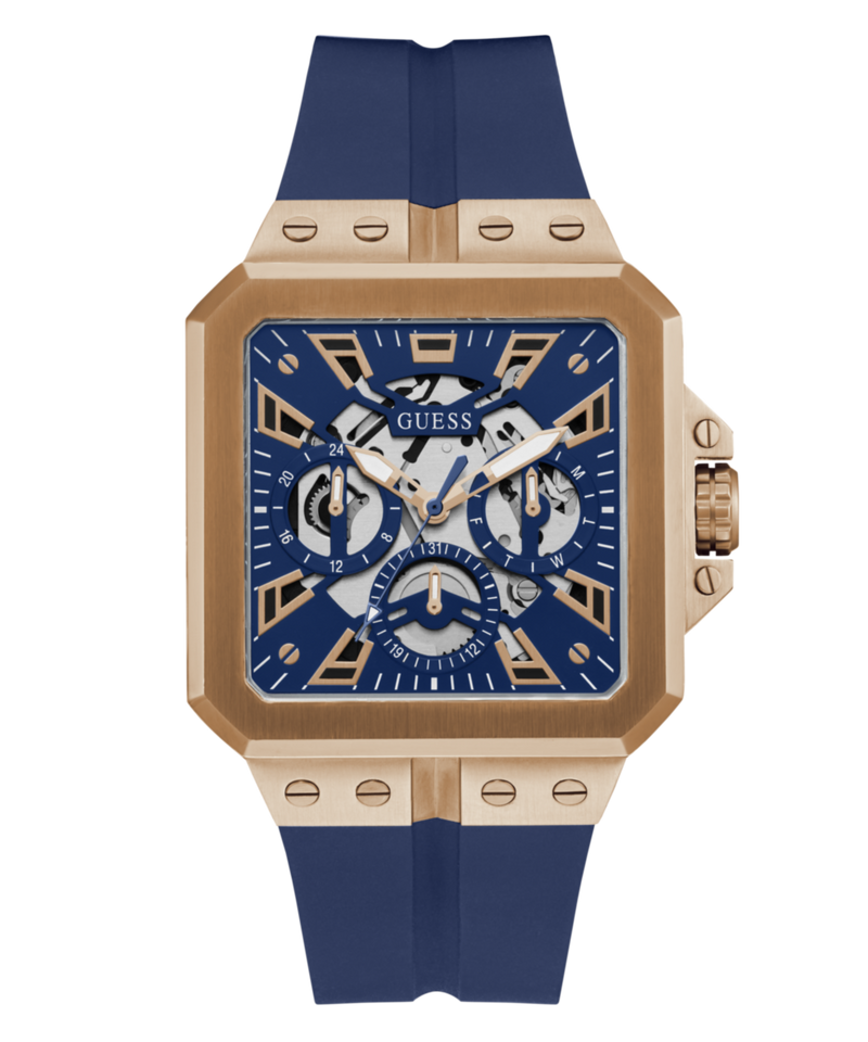 Guess Rose gold Square Dial Multi-function Men Watch Watch Guess