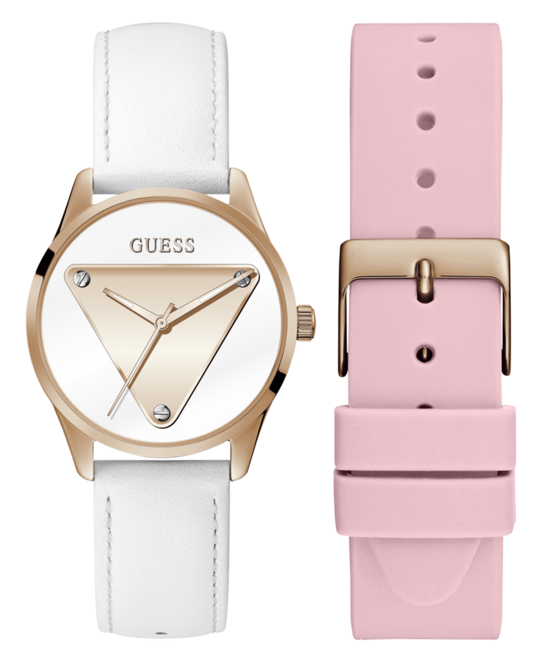 Guess Gbs Emblem Rose Gold Round Dial Quartz Analog Women Watch Watch Guess