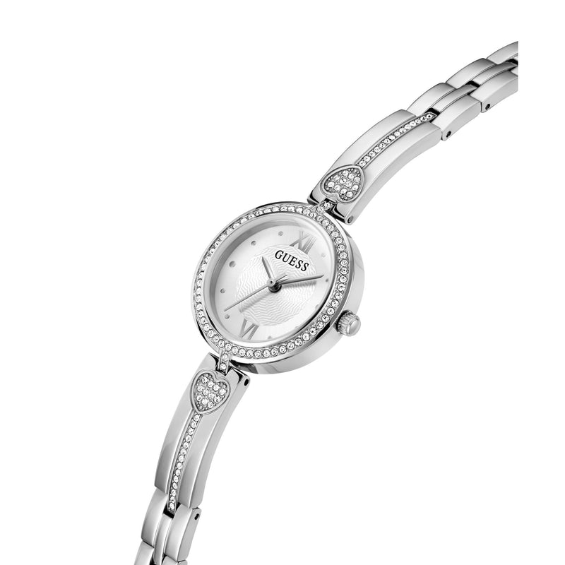 Guess Gb Lovey White Round Dial Quartz Analog Women Watch Watch Guess