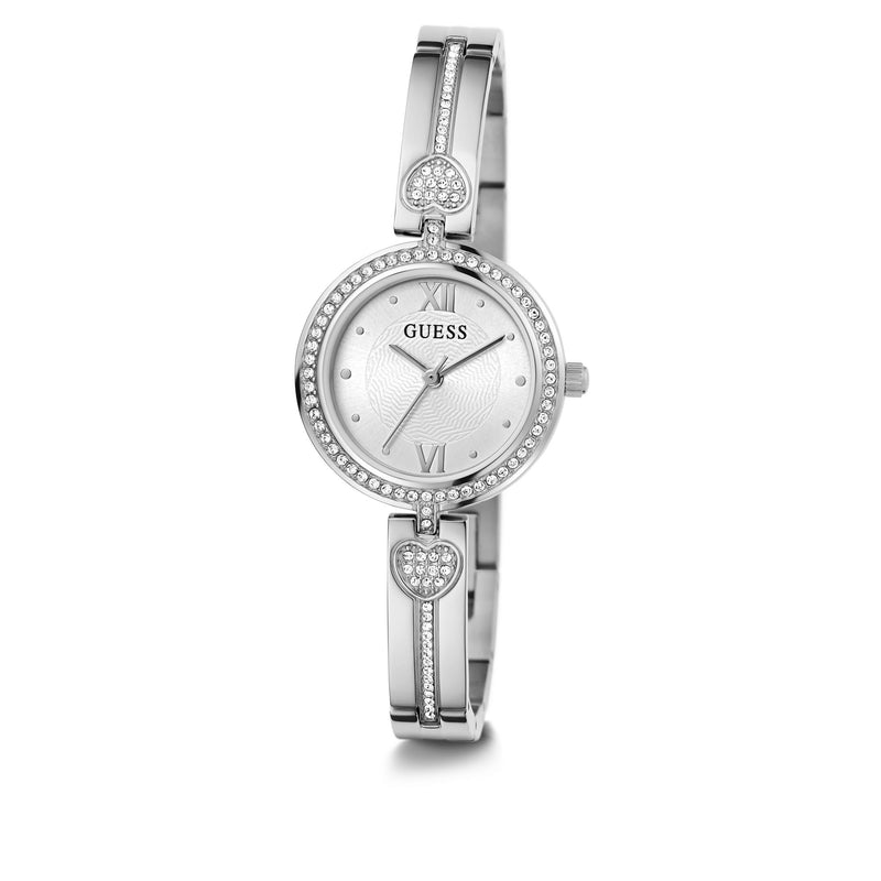 Guess Gb Lovey White Round Dial Quartz Analog Women Watch Watch Guess