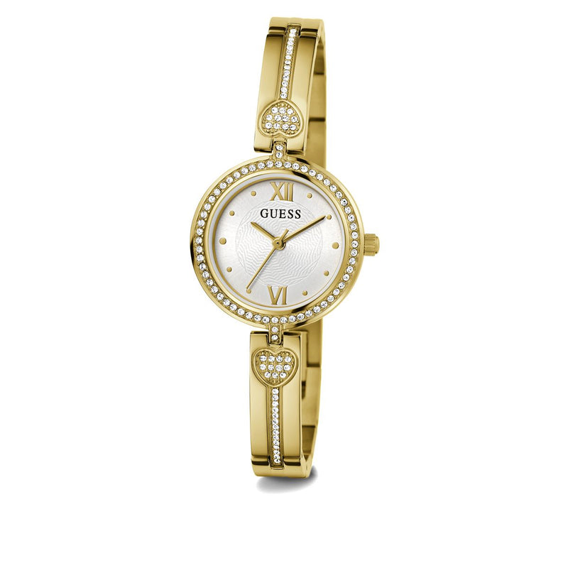 Guess White Round Dial Quartz Analog Women Watch Watch Guess