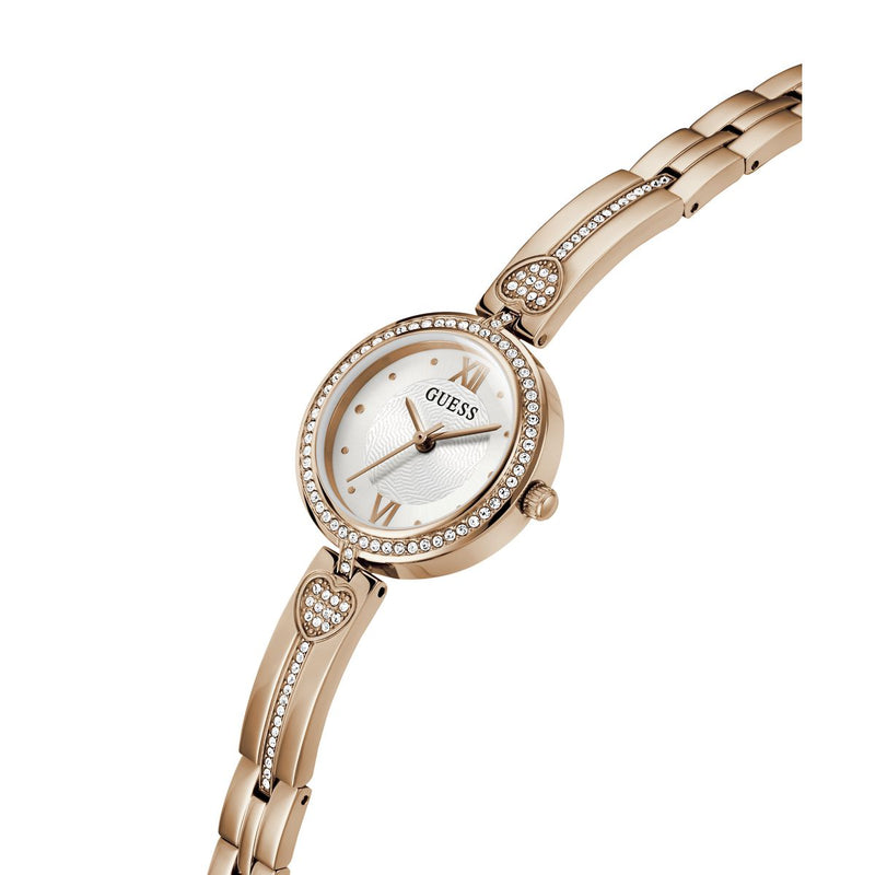 Guess White Round Dial Quartz Analog Women Watch Watch Guess
