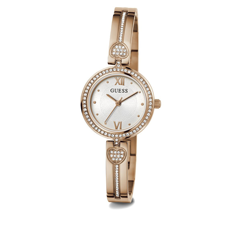 Guess White Round Dial Quartz Analog Women Watch Watch Guess