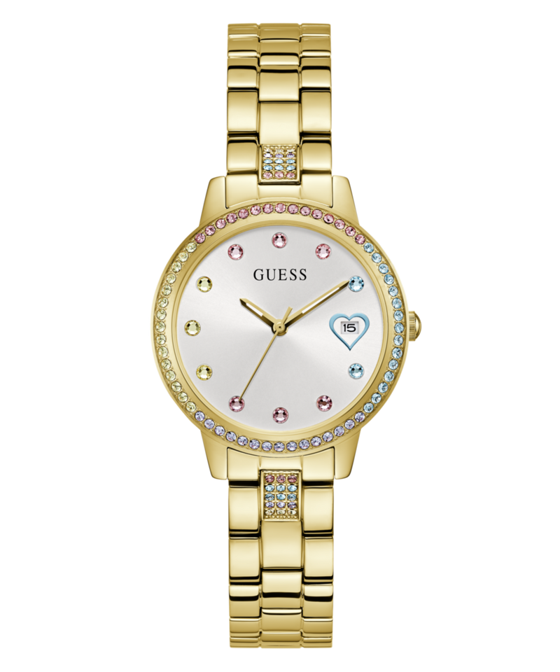 Guess White Round Dial Quartz Analog Women Watch Watch Guess