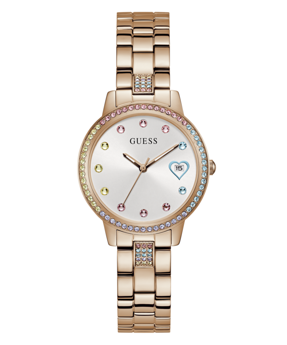 Guess White Round Dial Quartz Analog Women Watch