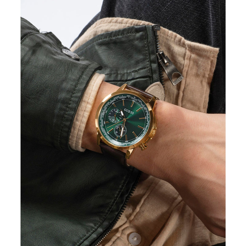 Guess Spec Green Round Quartz Men Watch Watch Guess