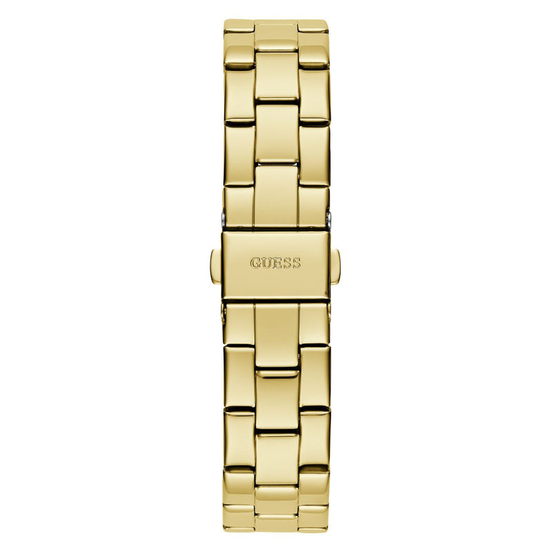 Guess Tri Plaque Champagne Round Dial Quartz Analog Women Watch Watch Guess