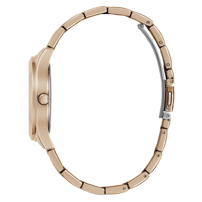 Guess Tri Plaque Rose gold Round Dial Quartz Analog Women Watch Watch Guess