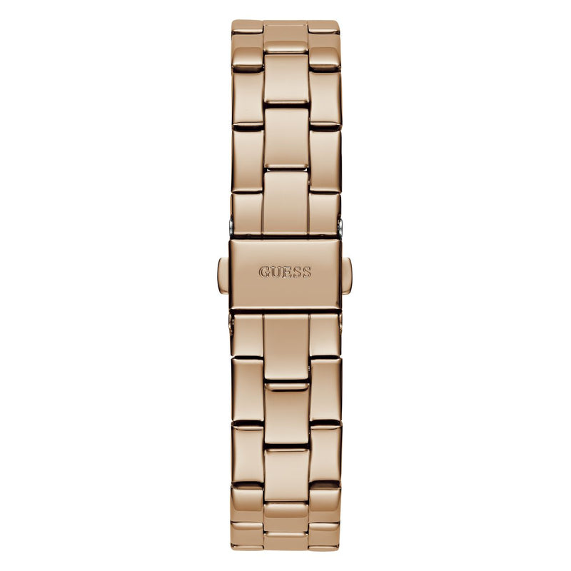 Guess Tri Plaque Rose gold Round Dial Quartz Analog Women Watch Watch Guess