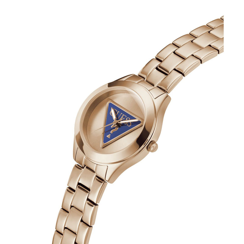 Guess Tri Plaque Rose gold Round Dial Quartz Analog Women Watch Watch Guess