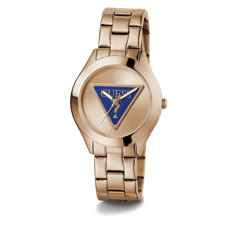 Guess Tri Plaque Rose gold Round Dial Quartz Analog Women Watch Watch Guess