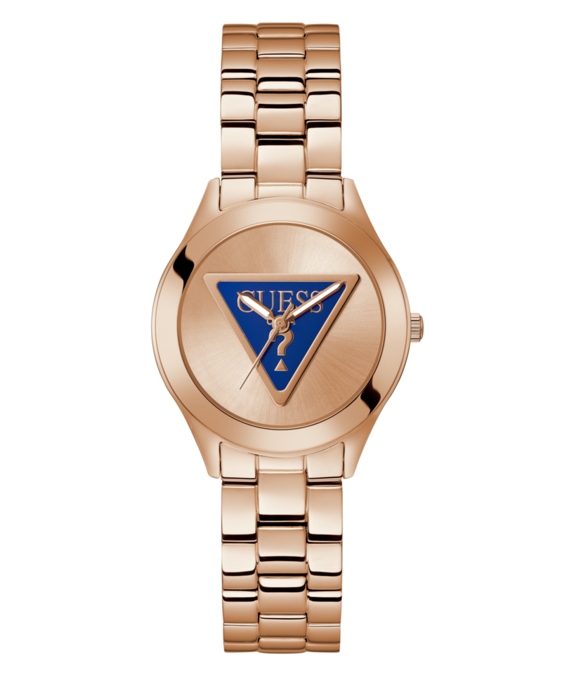 Guess Tri Plaque Rose gold Round Dial Quartz Analog Women Watch Watch Guess