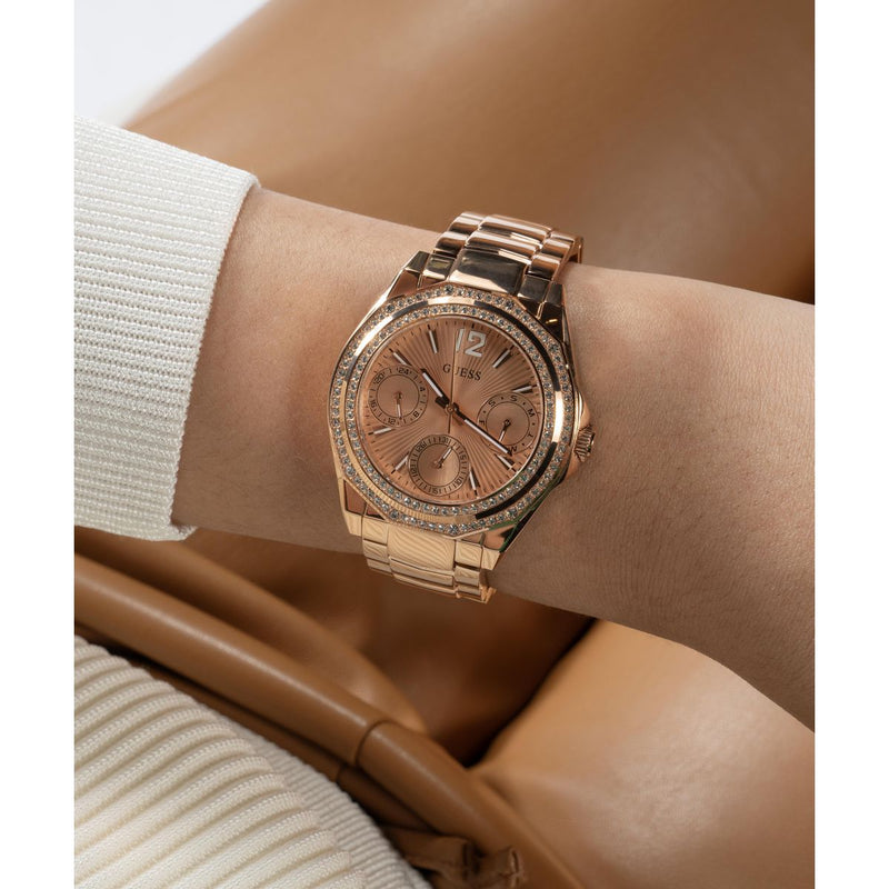 Guess Ritzy Rose gold Round Dial Quartz Analog Women Watch Watch Guess