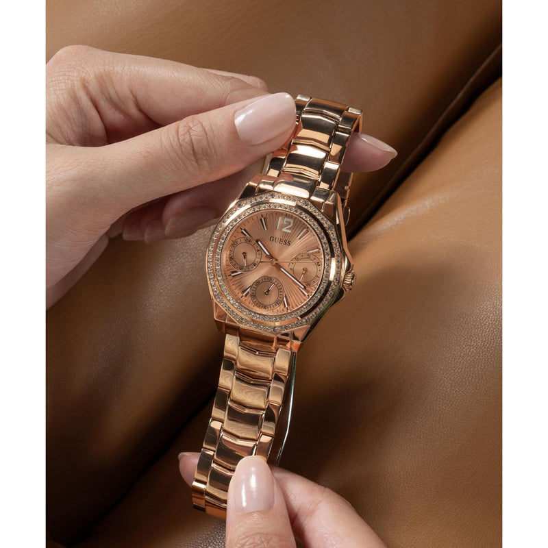Guess Ritzy Rose gold Round Dial Quartz Analog Women Watch Watch Guess