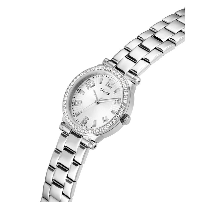 Guess Fawn White Round Dial Quartz Analog Women Watch Watch Guess