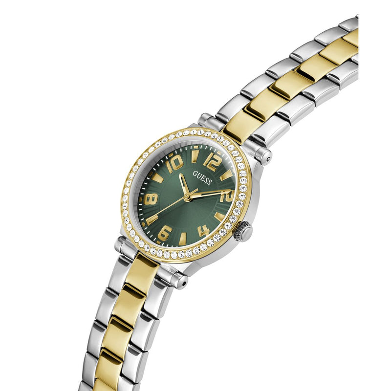 Guess Fawn Green Round Dial Quartz Analog Women Watch Watch Guess