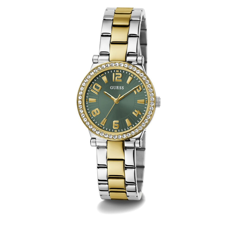 Guess Fawn Green Round Dial Quartz Analog Women Watch Watch Guess