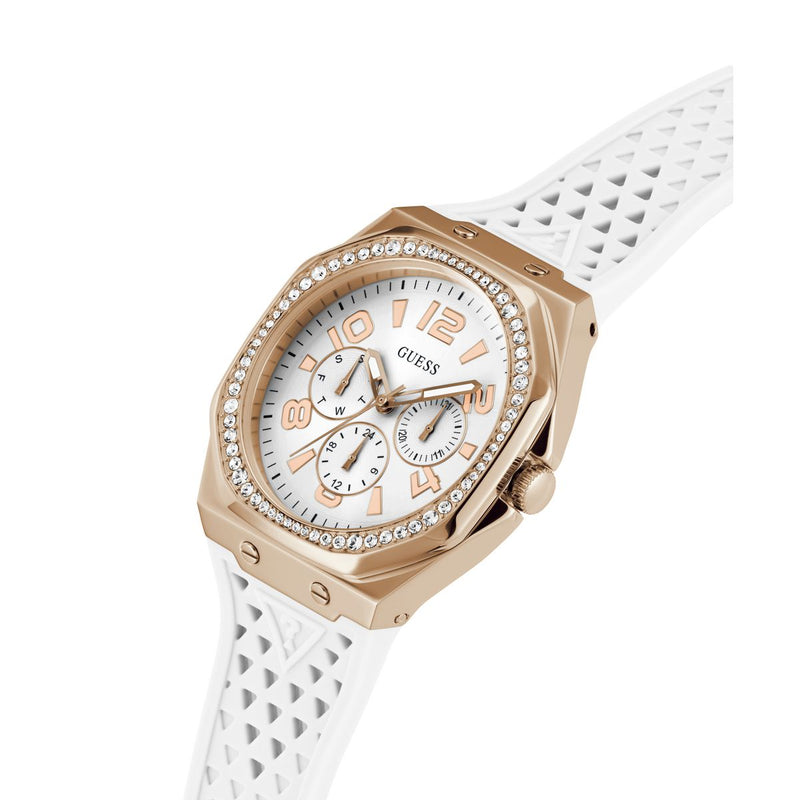 Guess Zest White Octogonal Dial Quartz Analog Women Watch Watch Guess