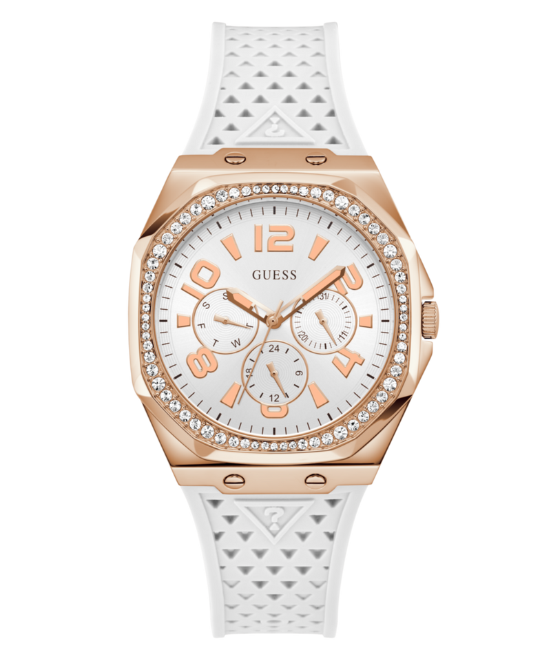 Guess Zest White Octogonal Dial Quartz Analog Women Watch Watch Guess