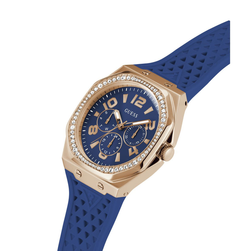 Guess Zest Blue Octogonal Dial Quartz Analog Women Watch Watch Guess