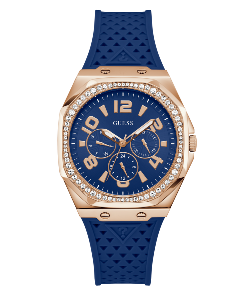 Guess Zest Blue Octogonal Dial Quartz Analog Women Watch Watch Guess
