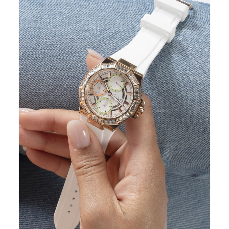 Guess Selene White Round Dial Quartz Analog Women Watch Watch Guess