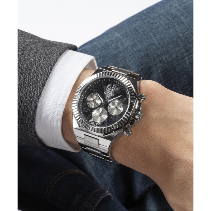 Guess Equity Black Round Dial Quartz Analog Men Watch Watch Guess