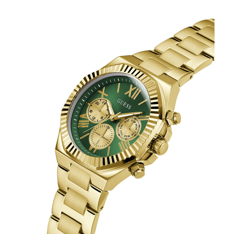 Guess Equity Green Round Dial Quartz Analog Men Watch Watch Guess