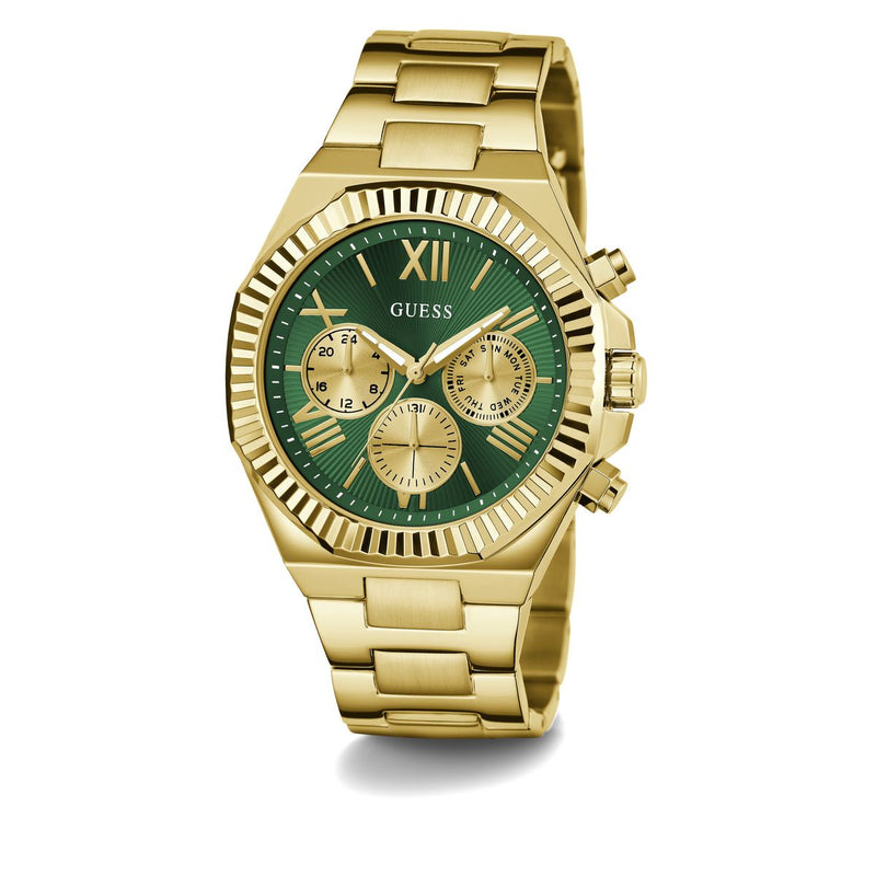 Guess Equity Green Round Dial Quartz Analog Men Watch Watch Guess