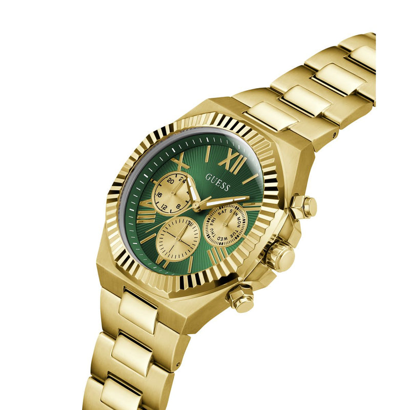 Guess Equity Green Round Dial Quartz Analog Men Watch Watch Guess