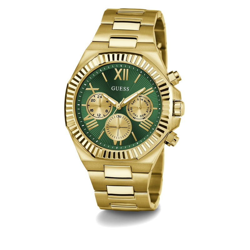 Guess Equity Green Round Dial Quartz Analog Men Watch Watch Guess