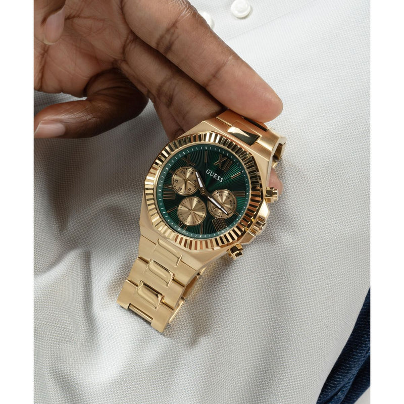 Guess Equity Green Round Dial Quartz Analog Men Watch Watch Guess