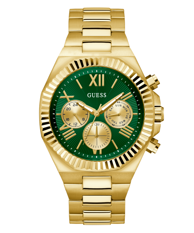Guess Equity Green Round Dial Quartz Analog Men Watch Watch Guess