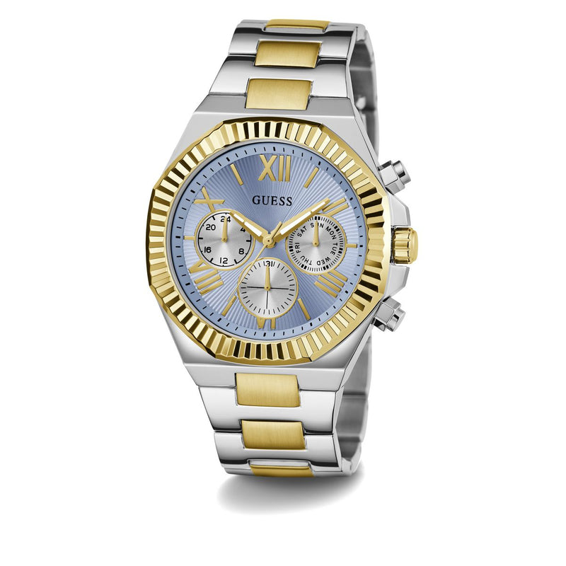 Guess Equity Blue Round Dial Quartz Analog Men Watch Watch Guess