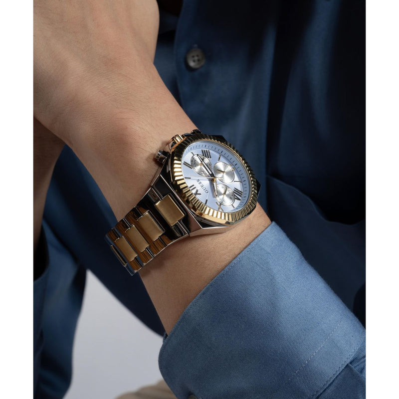 Guess Equity Blue Round Dial Quartz Analog Men Watch Watch Guess