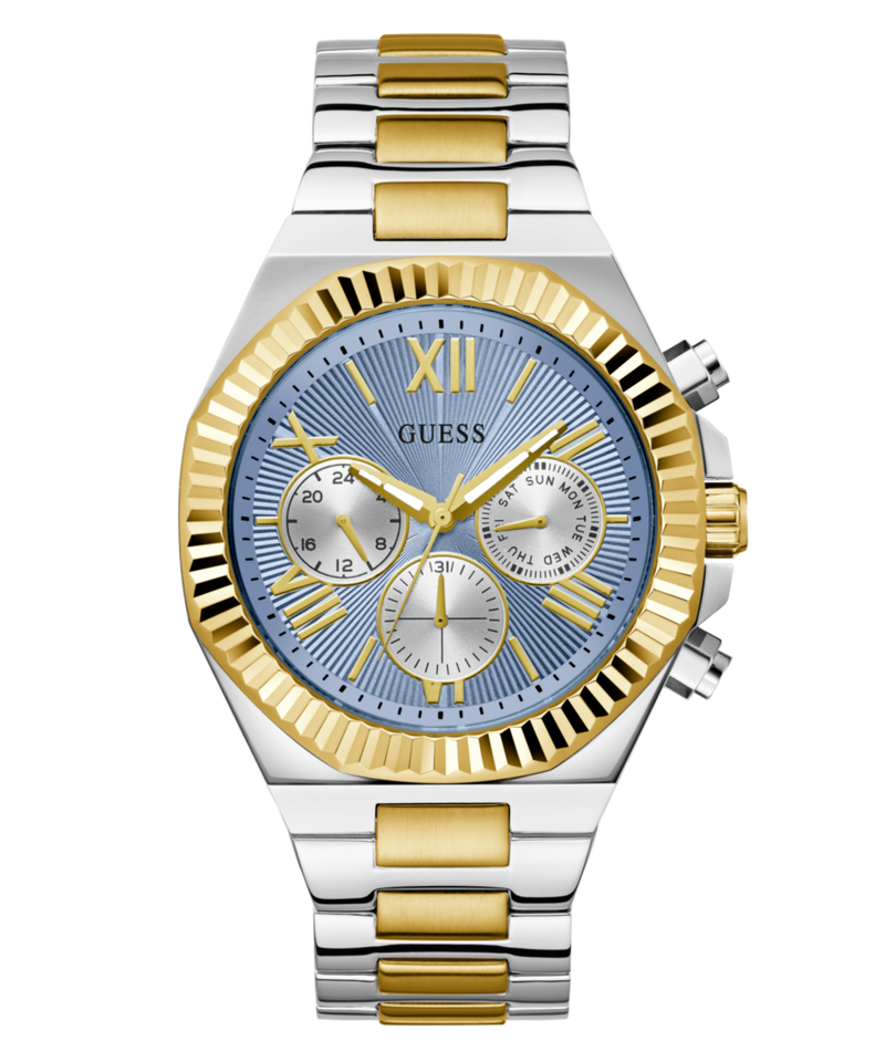 Guess Equity Blue Round Dial Quartz Analog Men Watch Watch Guess