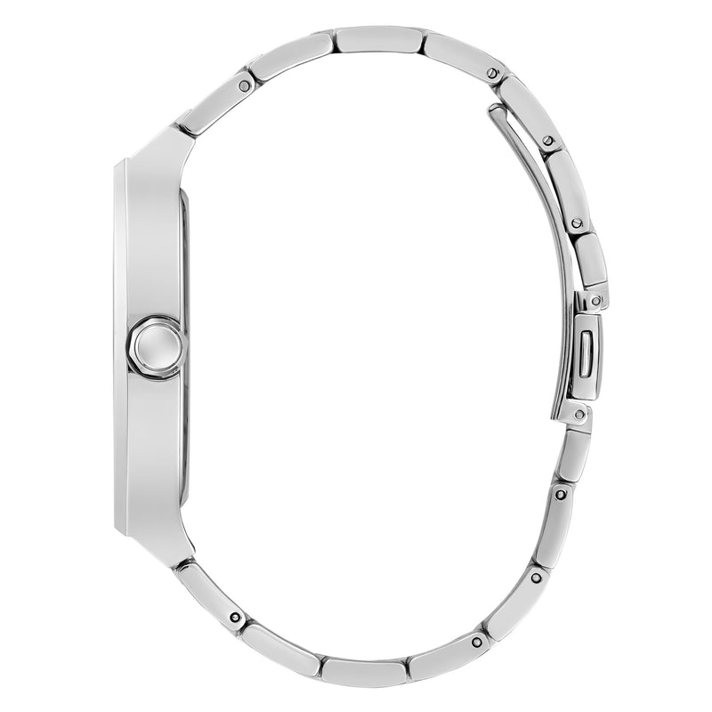Guess Punctual Silver Tone Rectangle Dial Quartz Analog Men Watch Watch Guess
