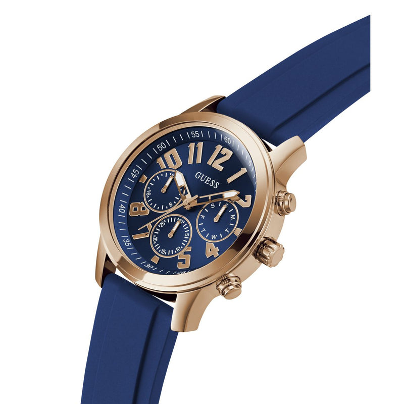 Guess Parker Blue Round Dial Quartz Analog Men Watch Watch Guess