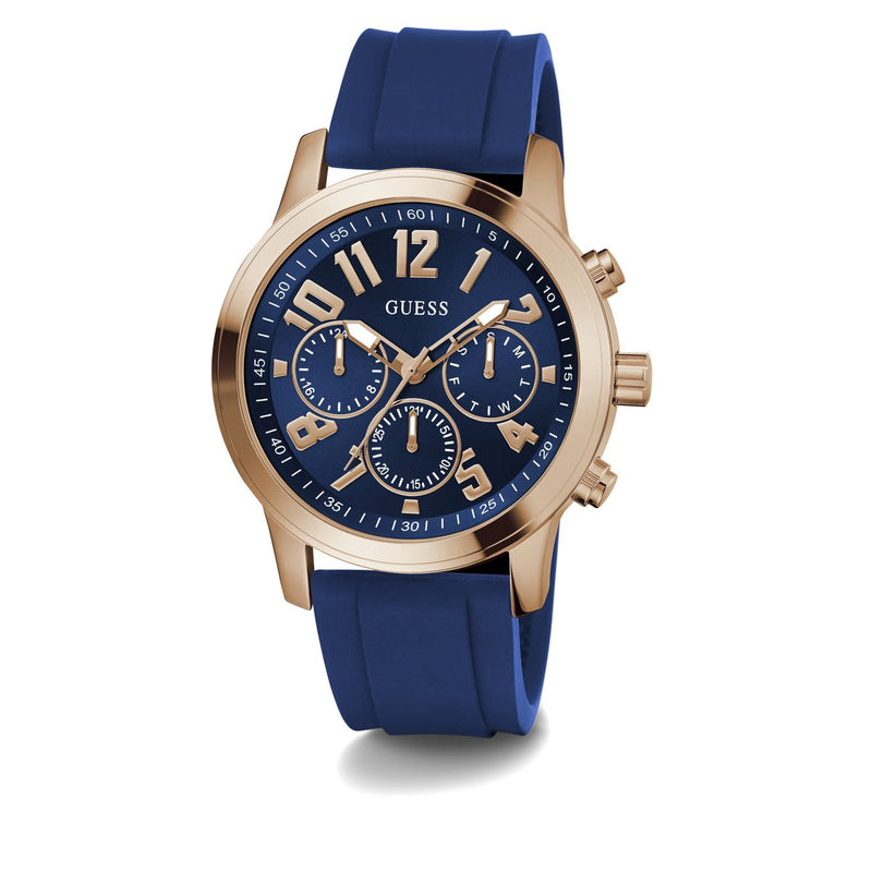 Guess Parker Blue Round Dial Quartz Analog Men Watch Watch Guess