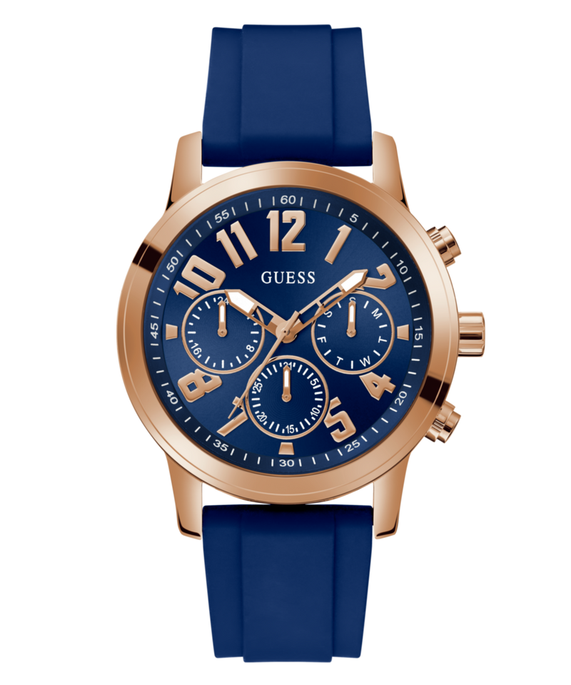 Guess Parker Blue Round Dial Quartz Analog Men Watch Watch Guess