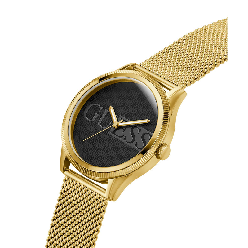Guess Reputation Black Round Dial Quartz Analog Men Watch Watch Guess