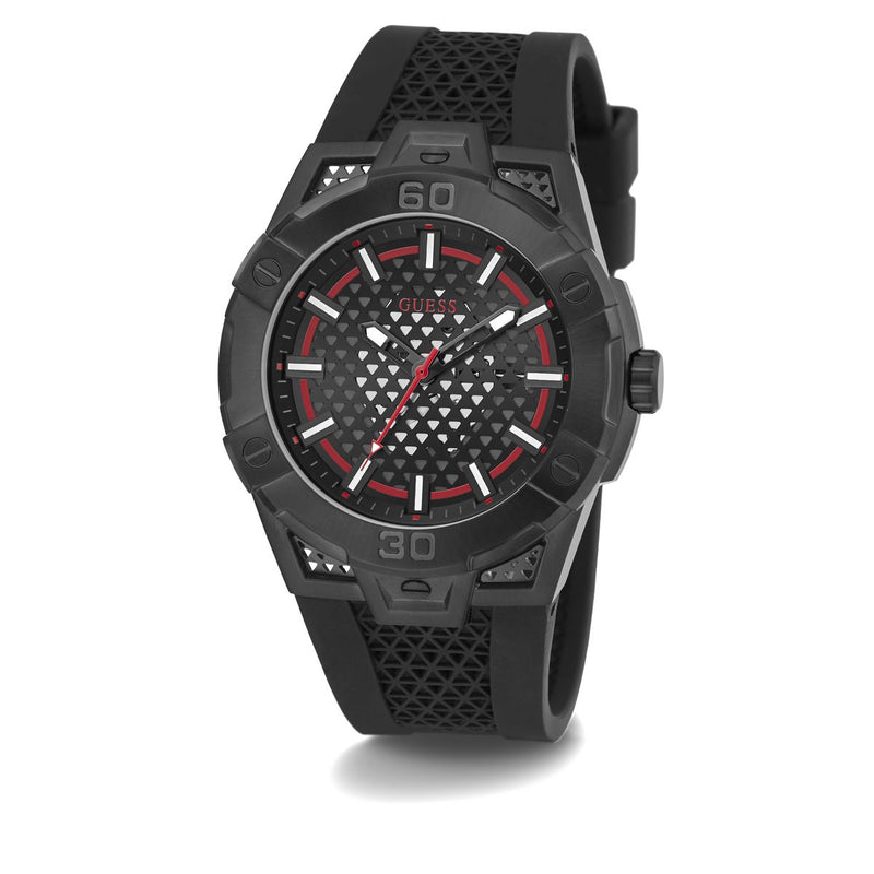 Guess Network Black Round Dial Quartz Analog Men Watch Watch Guess