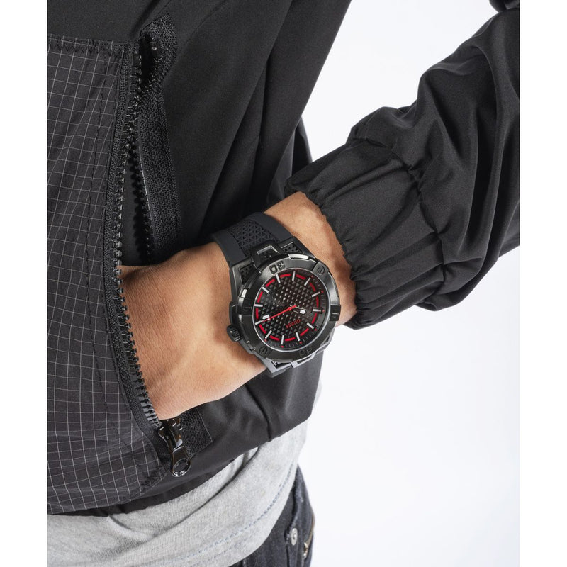 Guess Network Black Round Dial Quartz Analog Men Watch Watch Guess